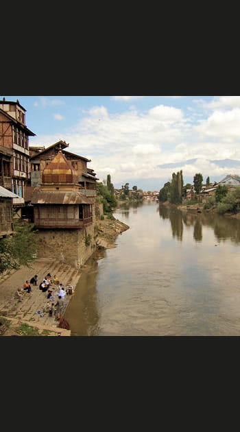 La ville de Srinigar, Inde